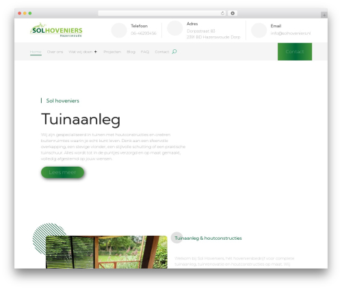 Divi WordPress theme - solhoveniers.nl
