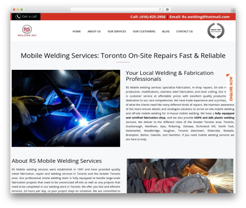 RS Mobile WordPress theme - rsmobileweldingservice.com