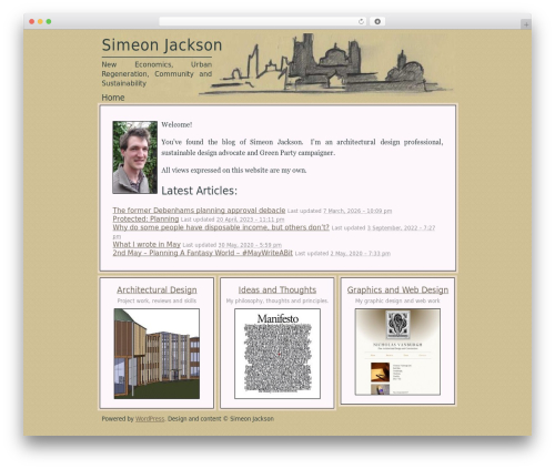 SimsHome theme WordPress - simeonjackson.co.uk