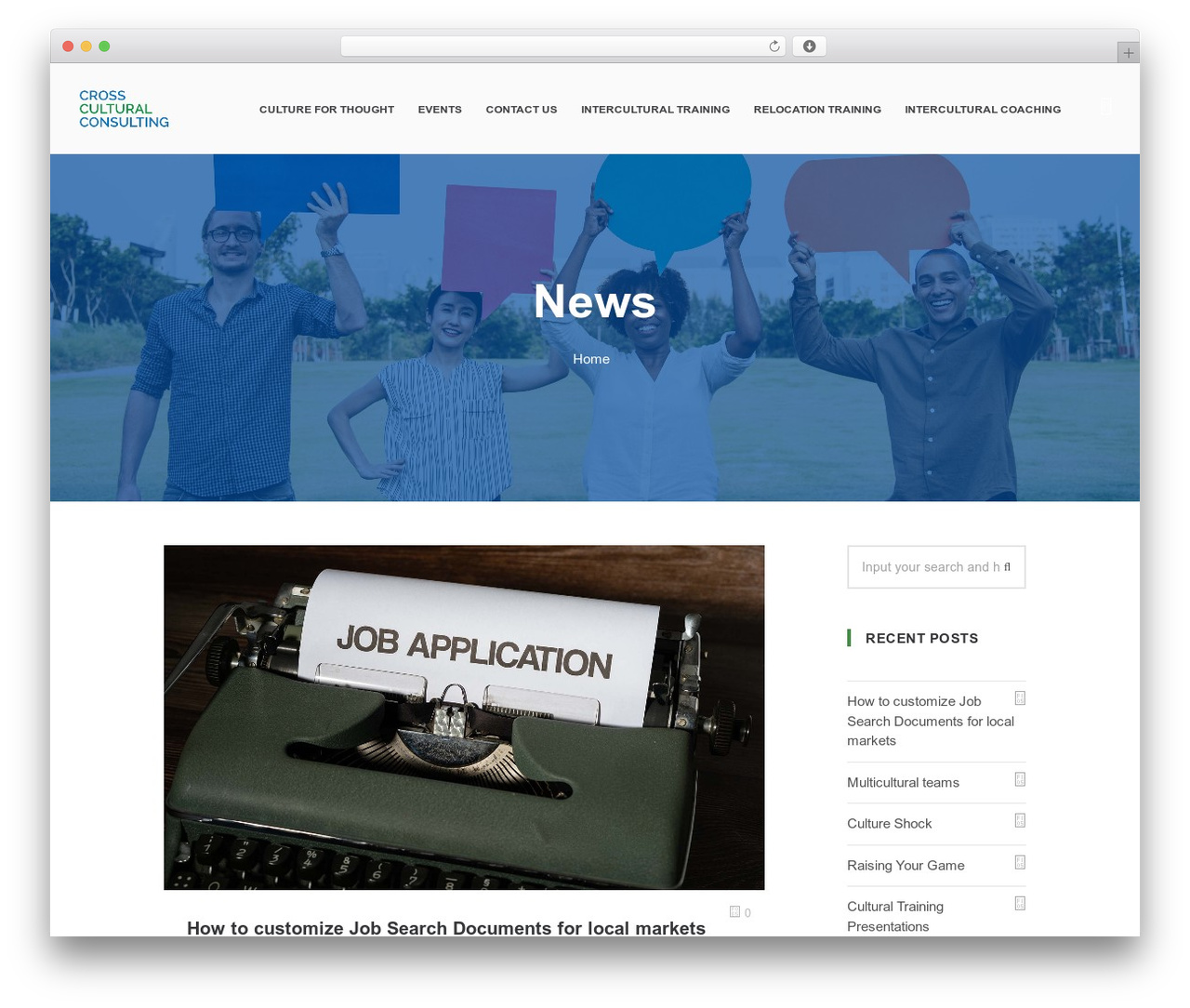 Solidbox WordPress theme - crossculture-training.com