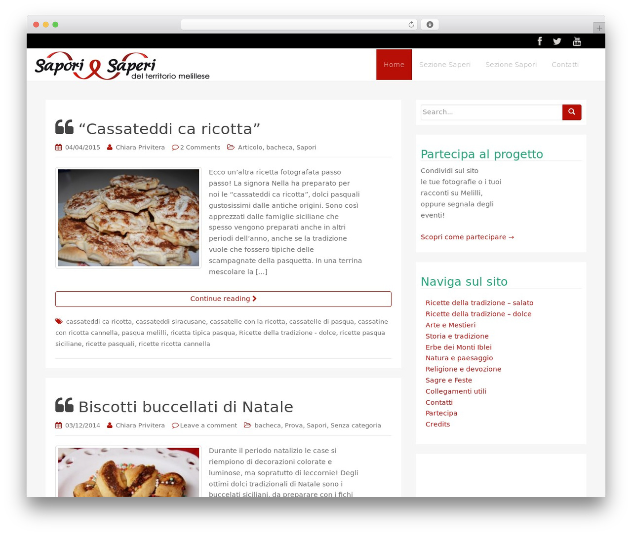WordPress theme WP RootStrap - saporidimelilli.com