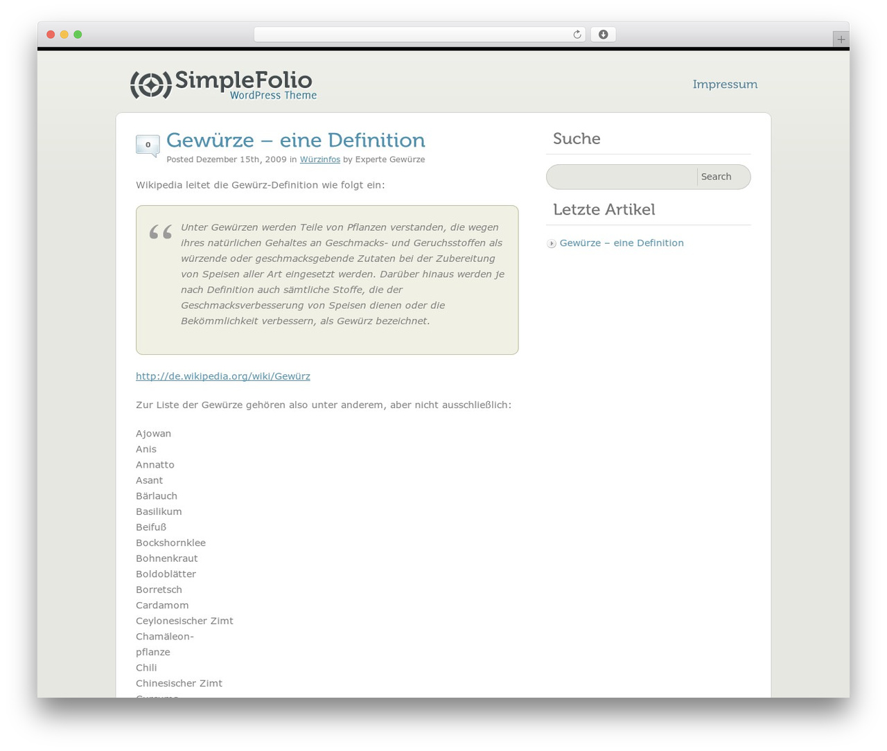 SimpleFolio WordPress theme - spice-academy.de SimpleFolio WordPress theme - spice-academy.de
