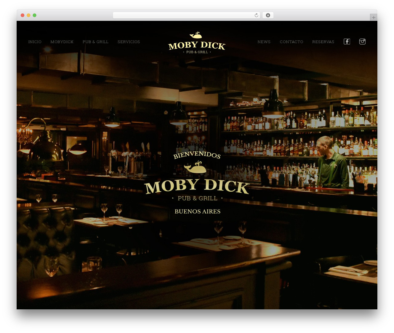 Theme WordPress Bootclean Moby Dick - mobydickpub.com.ar