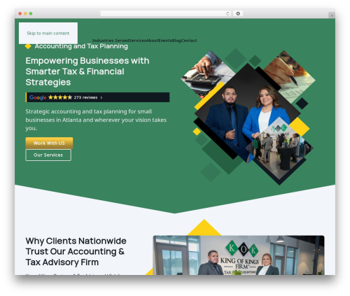 WordPress theme Array Framework - kingofkingsllc.com