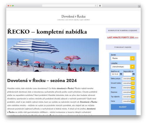 Contact Form 8 (contact-form-8) free WordPress plugin - dovolena-v-recku.cz