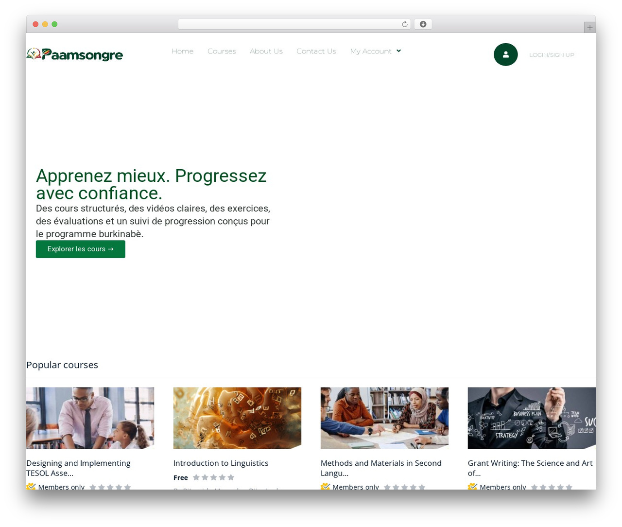 WordPress website theme Paamsongre - paamsongre.com