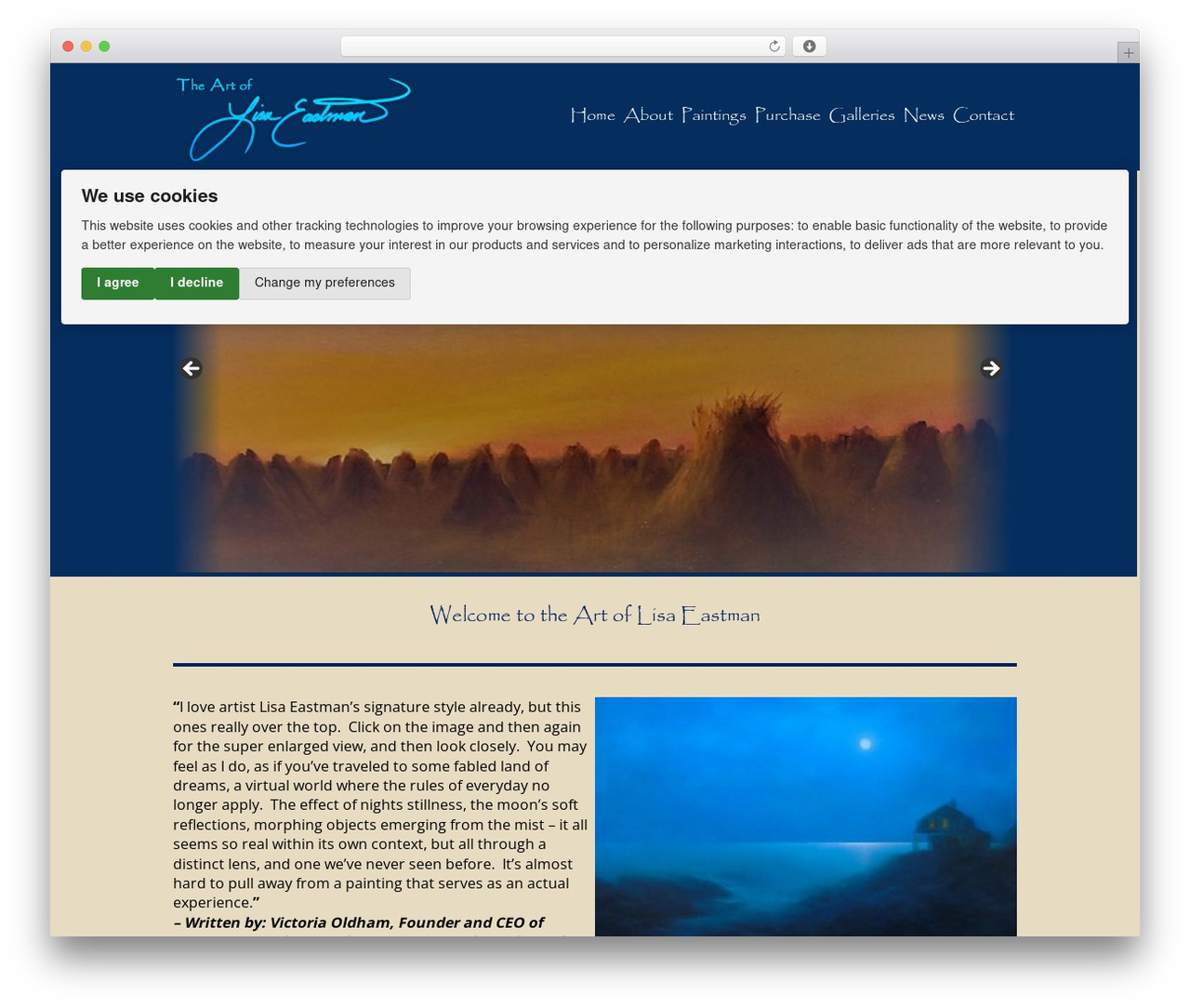 Client Design WordPress theme - lisaeastman.com
