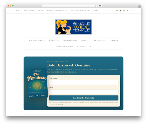 WordPress theme Divine Theme - singlewidefemale.com