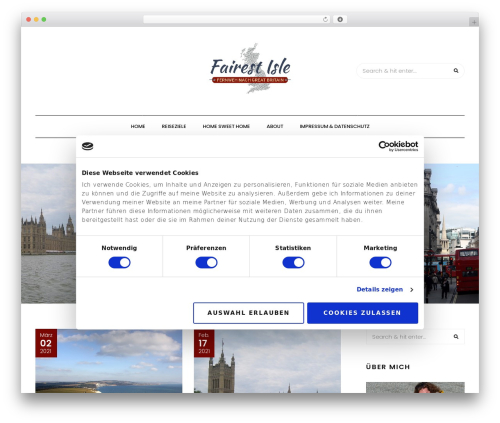 Arimo WordPress theme - fairest-isle.de