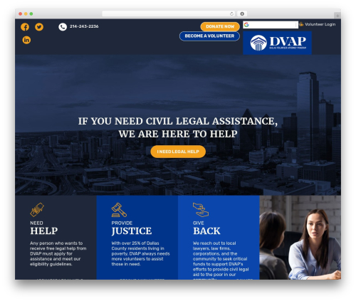 DVAP theme WordPress - dallasvolunteerattorneyprogram.org