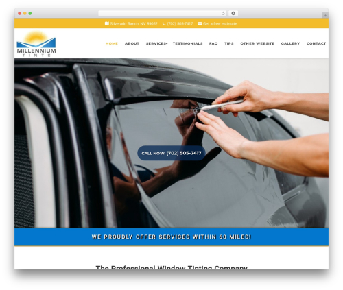 WordPress theme Divi - millenniumtintscompany.com