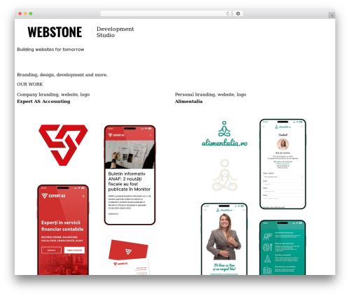 WordPress theme Webstone - webstone.ro