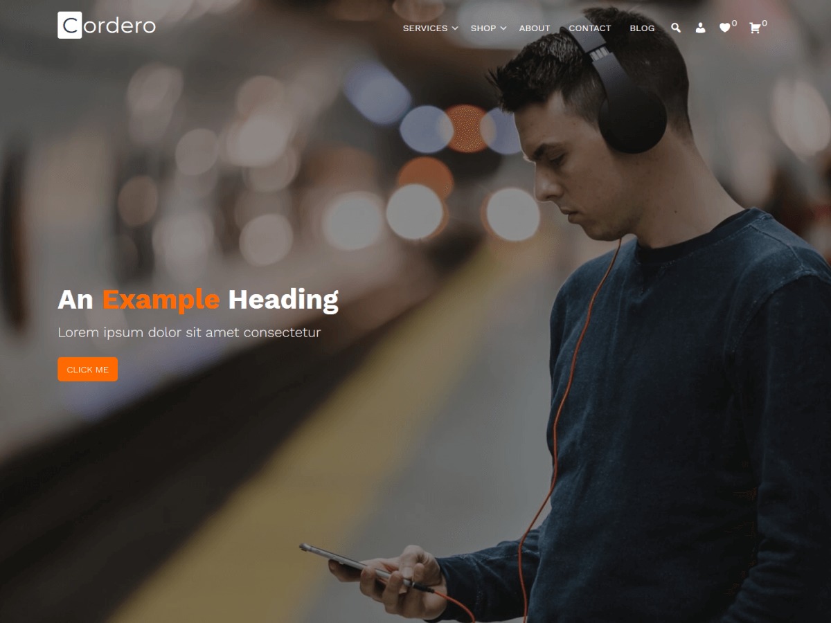 Cordero WordPress shop theme by UXL Themes
