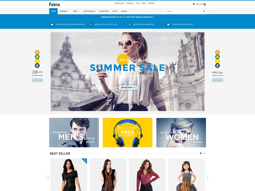 Fabia WordPress theme by MagikCommerce
