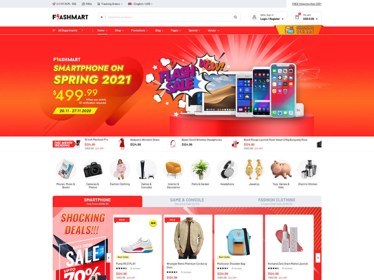 Flashmart Child Theme WordPress theme by Magentech
