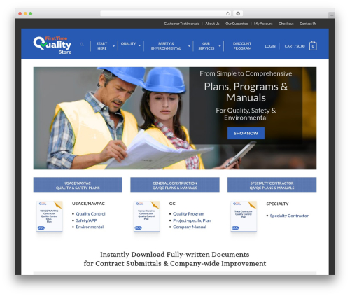 Flatsome WordPress theme - firsttimequalityplans.com