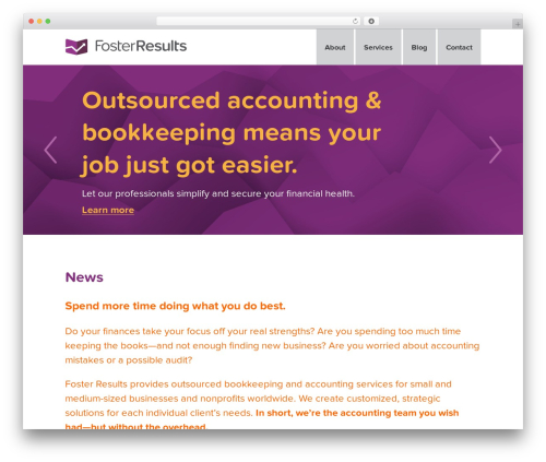 Foster Results WordPress theme - fosterresults.com
