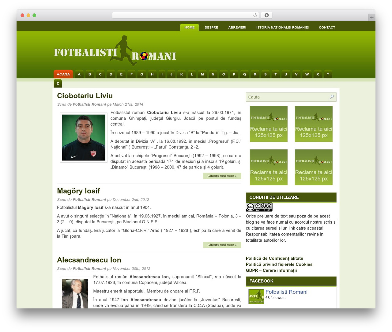 Greeny WordPress theme - fotbalisti-romani.ro Greeny WordPress theme - fotbalisti-romani.ro