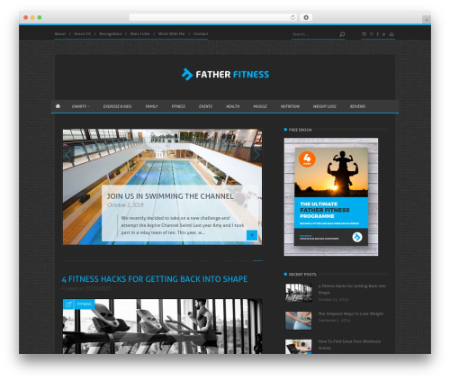 Minimosity WordPress theme - fatherfitness.co.uk
