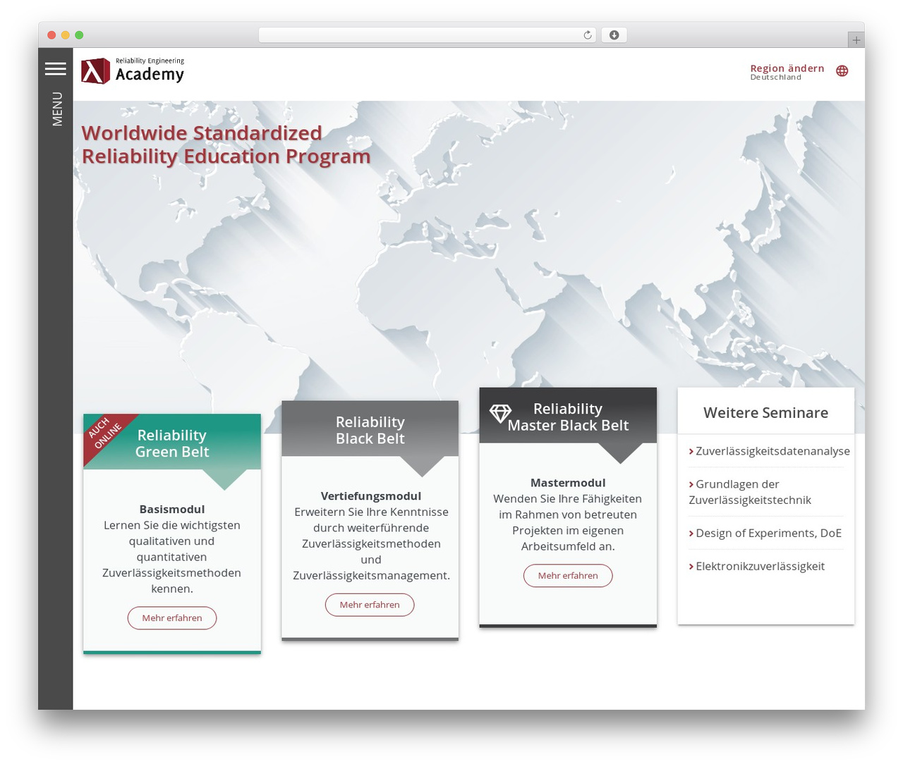 Reliability Engineering Academy WordPress theme - reliability-academy.de