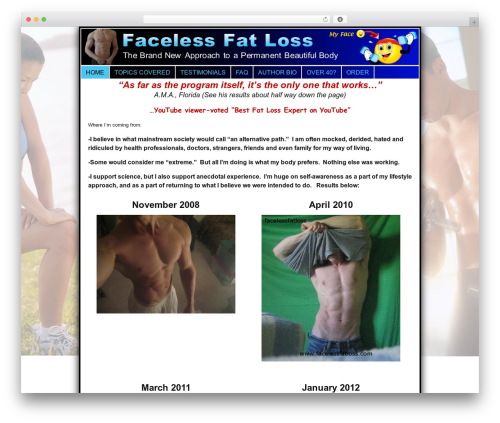 Theme WordPress Catalyst - facelessfatloss.com