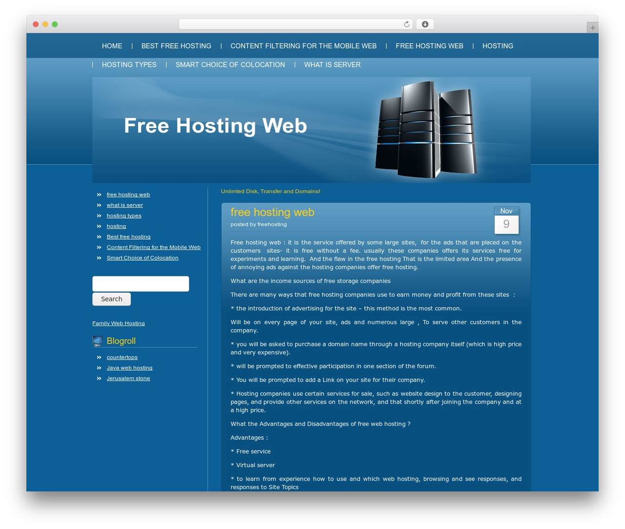 Theme WordPress Blue Server - freehostingweb.net Theme WordPress Blue Server - freehostingweb.net