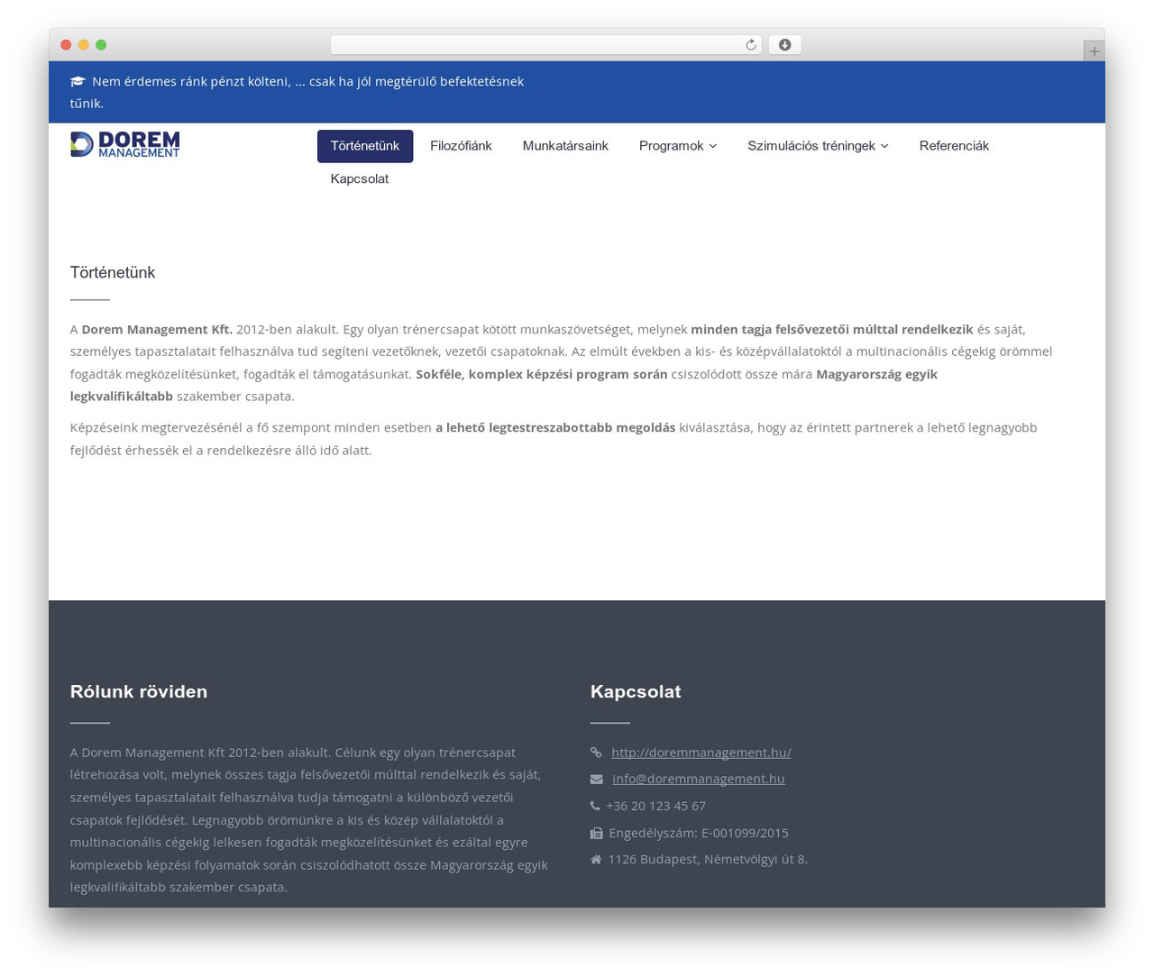 WordPress theme LearnPlus - doremmanagement.hu