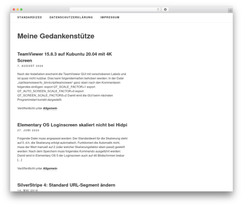 WordPress theme Slightly - standardized.de