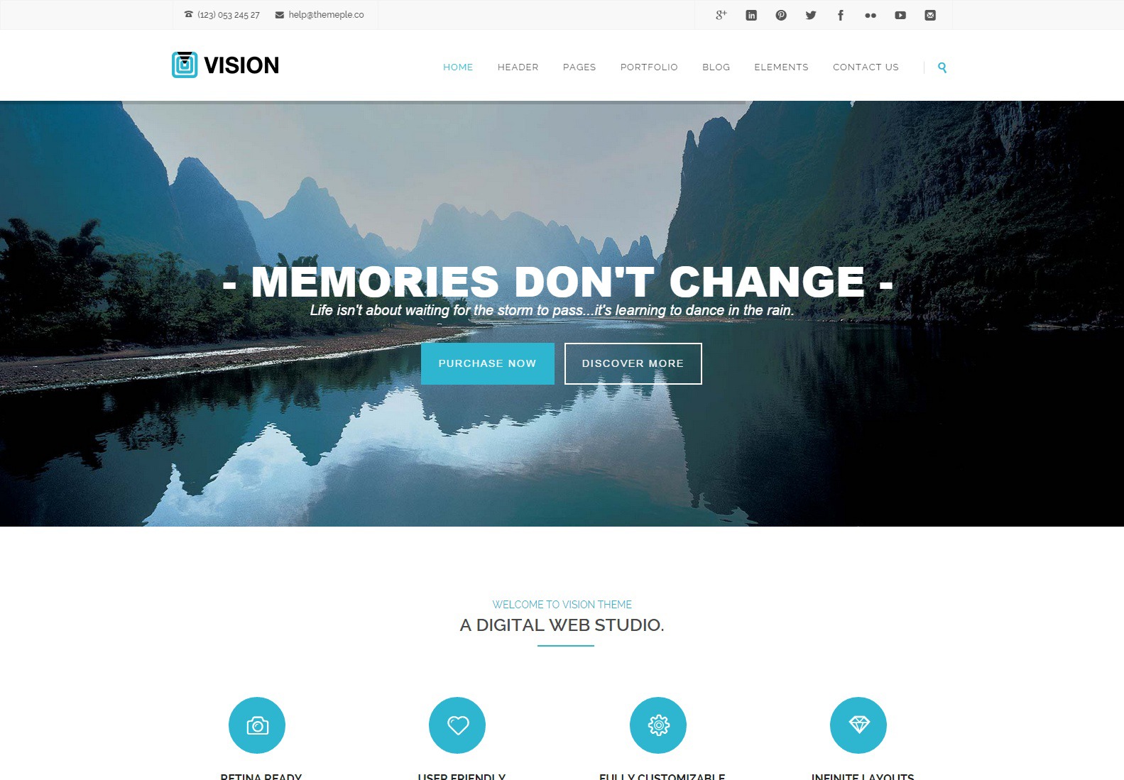 WordPress theme Vision WP by Themeple