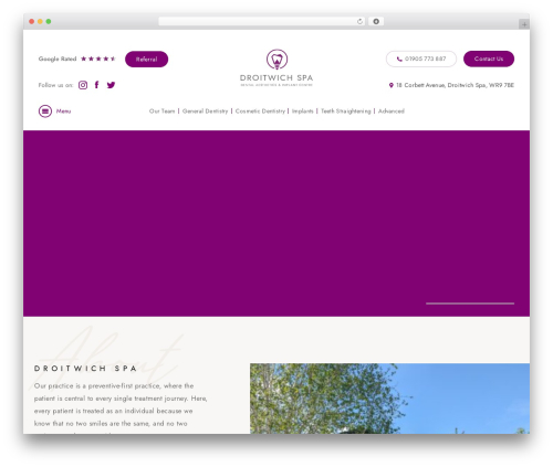 WP theme Custom Theme - droitwichspadental.co.uk