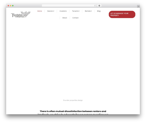ConnectedWing WordPress theme - thunderbirdproperties.com