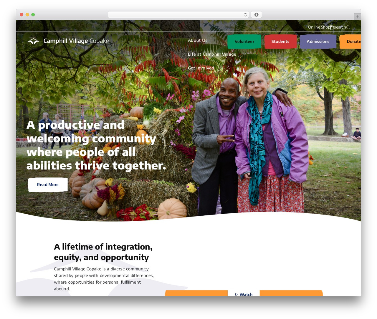 Elevation Web theme WordPress - camphillvillage.org
