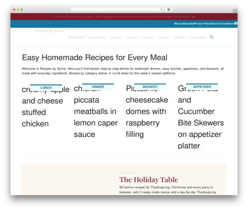 Tasty recipes WordPress plugin - recipesbysylvia.com