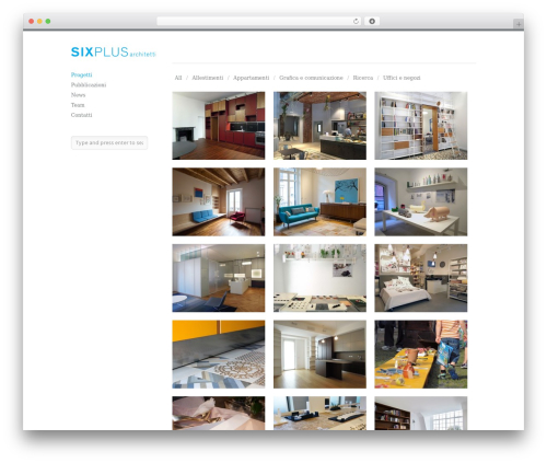 Infinity WordPress website theme - sixplusarchitetti.com
