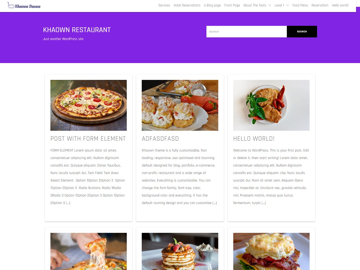 Khaown theme WordPress portfolio