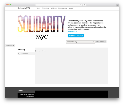 Map premium WordPress theme - solidaritynyc.org