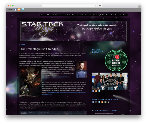 Modularity Lite WordPress theme - startrekmagic.com