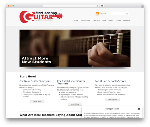 Simplicity WP theme - startteachingguitar.com
