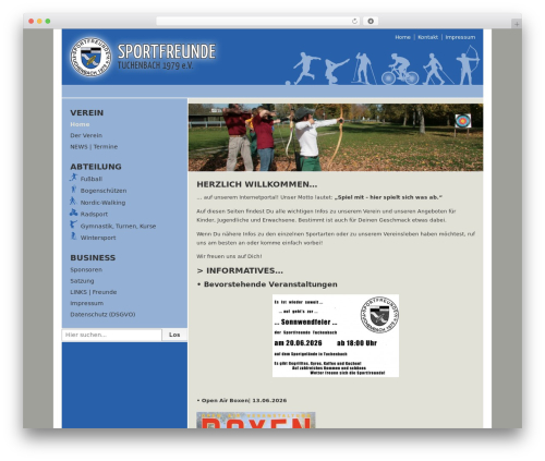 Sportfreunde Tuchenbach WordPress theme - sportfreunde-tuchenbach.de