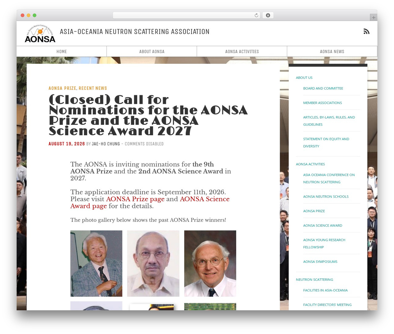 TechNerd WordPress theme - aonsa.org