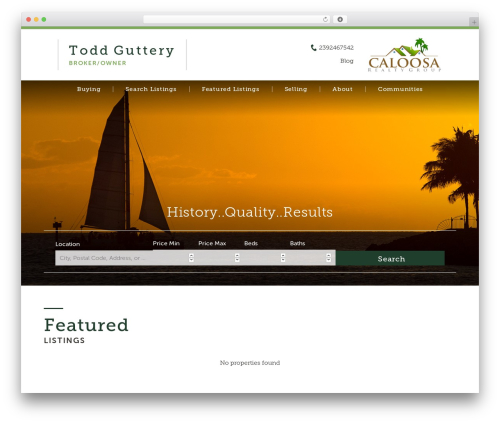 Theme WordPress IXACT Framework - caloosarealtygroup.com