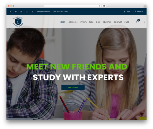 Educator 2 (educator) free WordPress plugin - demoapus-wp.com/campress