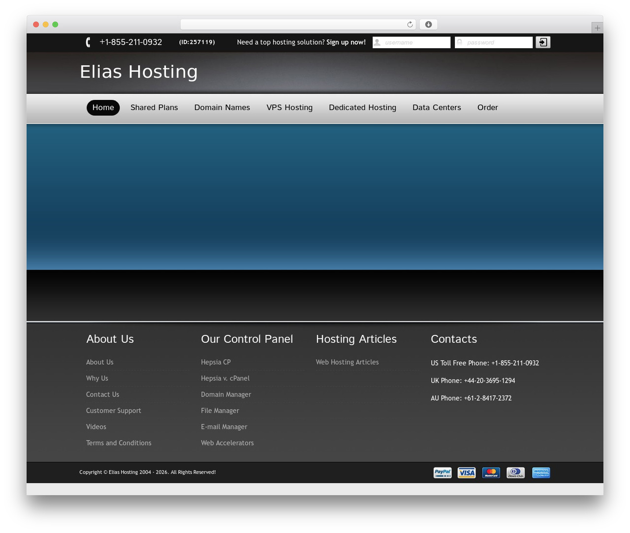 WordPress theme New Evolution - eliashosting.com