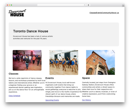 WordPress theme Starter - dovercourthouse.ca
