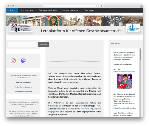 GeneratePress theme WordPress - segu-geschichte.de