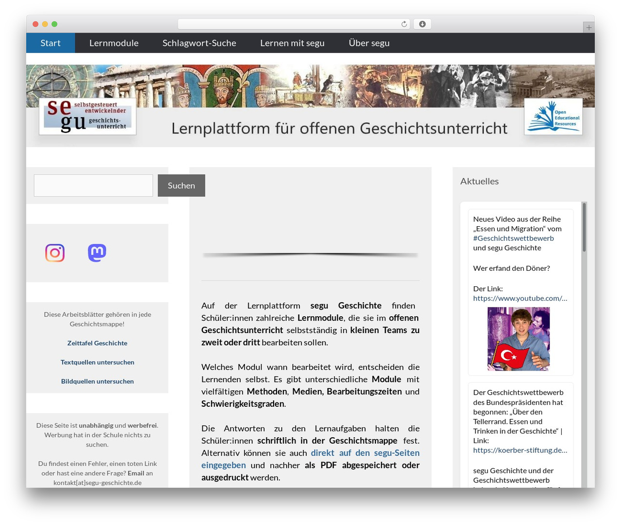 GeneratePress theme WordPress - segu-geschichte.de
