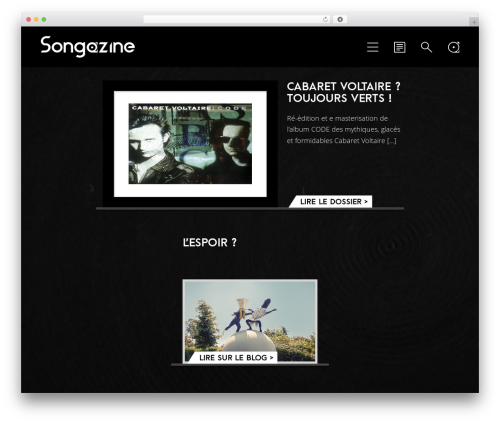 Typable WordPress theme design - songazine.fr/v2