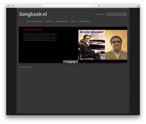 WordPress theme Visionaire - songbook.nl