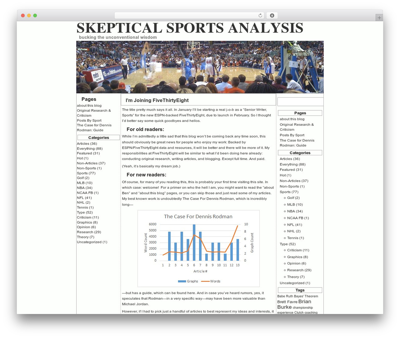 Constructor WordPress theme - skepticalsports.com