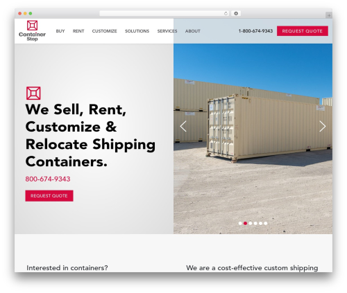 Container Stop Theme WordPress store theme - containerstop.com